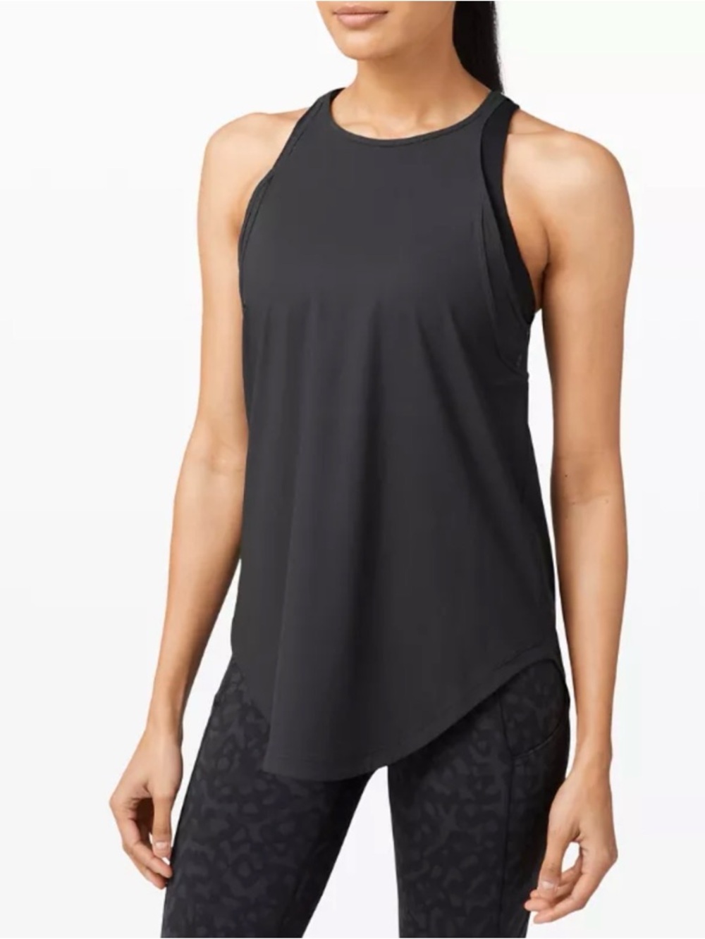lululemon athletica Black High-Neck Racerback Tank